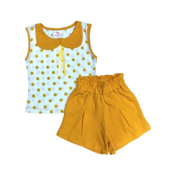 Conjunto para niñas puntos bobo baby rip y algodón pima color amarillo weinser