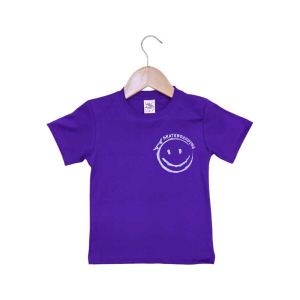 Polo para niños modelo carita de algodón pima reactivo color morado weinser